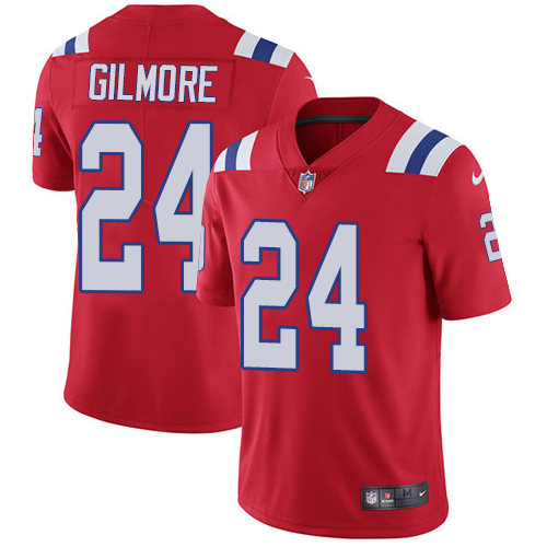 Nike Patriots #24 Stephon Gilmore Red Alternate Men's Stitched NFL Vapor Untouchable Limited Jersey - Click Image to Close